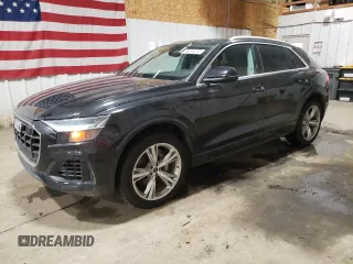 2023 Audi Q8 Premium Plus z VIN WA1BVBF11PD012225, wystawiony jako Copart lot #87032004 z przebiegiem 7 106 mil mil oraz Czysty tytuł • Clean title. Historia ofert i sprzedaży dostępna na DreamBid. Obrazek 1.