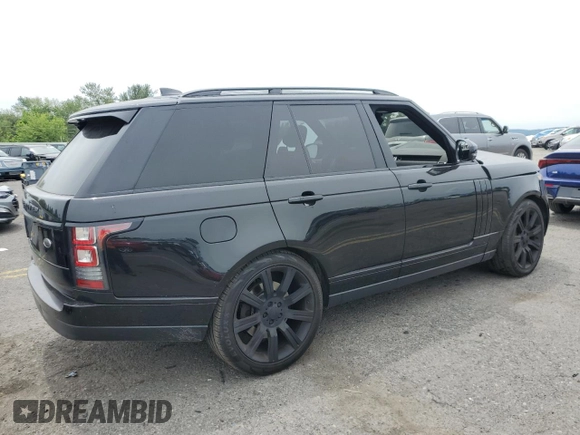 2017 Land Rover Range Rover HSE with VIN SALGS2FV9HA358168, listed as a Copart auction lot 58549255 with 140,763 mi miles and Salvage title. Bid and sale history available at DreamBid. Image 3.