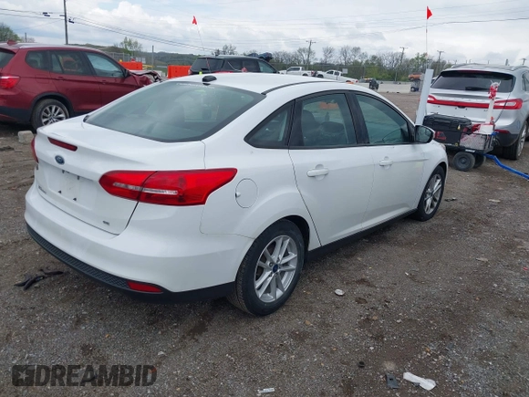 2017 Ford Focus SE with VIN 1FADP3F26HL320298, listed as a IAAI auction lot 41995617 with 128,704 mi miles. Bid and sale history available at carsss.com. Image 4.