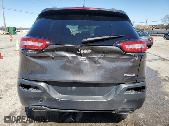 2015 Jeep Cherokee Latitude with VIN 1C4PJLCS0FW707387, listed as a Copart auction lot 48953465 with 140,965 mi miles and Salvage Title. Bid and sale history available at carsss.com. Image 6.