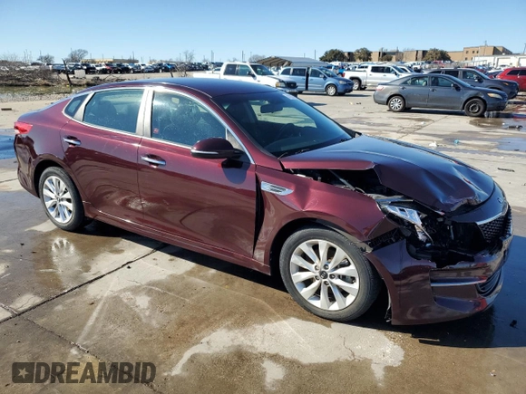 2016 Kia Optima LX with VIN 5XXGT4L35GG082108, listed as a Copart auction lot 41837425 with 78,022 mi miles and Salvage Title. Bid and sale history available at carsss.com. Image 4.