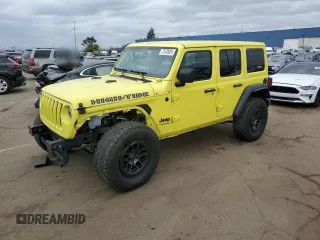 2022 Jeep Wrangler Unlimited High Tide with VIN 1C4HJXDG0NW204141, listed as a Copart auction lot 77570924 with 58,114 mi miles and Salvage Title. Bid and sale history available at DreamBid. Image 1.