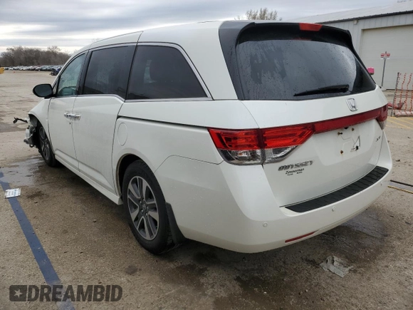 2016 Honda Odyssey Touring Elite with VIN 5FNRL5H95GB134643, listed as a Copart auction lot 50913795 with 154,151 mi miles and Salvage Title. Bid and sale history available at DreamBid. Image 2.
