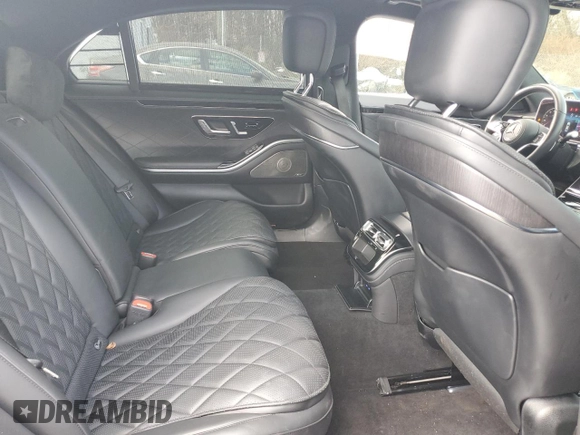 2023 Mercedes-Benz S-Class S 580 with VIN W1K6G7GB6PA195876, listed as a Copart auction lot 42567275 with 7,738 mi miles and Salvage Title. Bid and sale history available at carsss.com. Image 10.