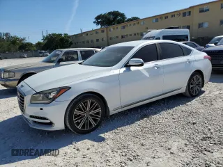 2019 Genesis G80 3.8L with VIN KMTFN4JE1KU303007, listed as a Copart auction lot 43248105 with 92,998 mi miles and Clean Title. Bid and sale history available at carsss.com. Image 1.