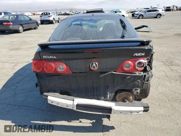2005 Acura RSX with VIN JH4DC53815S005726, listed as a Copart auction lot 60352395 with 190,809 mi miles and Salvage title. Bid and sale history available at DreamBid. Image 6.