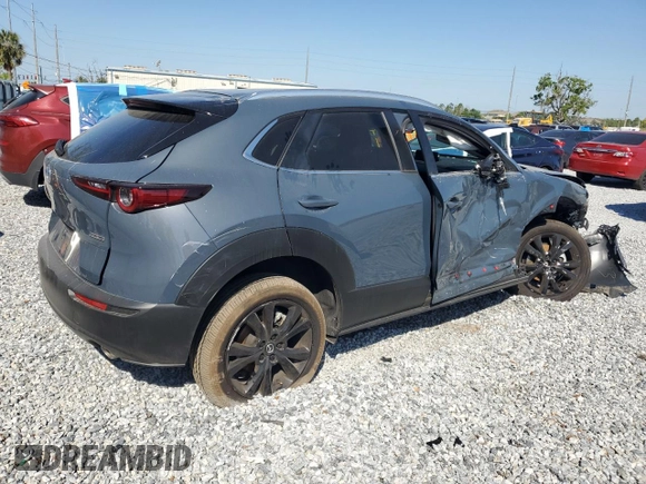 2025 Mazda CX-30 S Preferred with VIN 3MVDMBCMXSM764341, listed as a Copart auction lot 50795205 with 6,481 mi miles and Salvage Title. Bid and sale history available at DreamBid. Image 3.