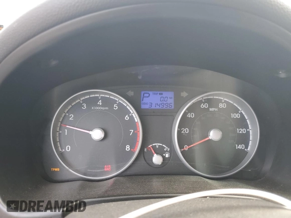 2010 Hyundai Accent GLS with VIN KMHCN4AC9AU420733, listed as a Copart auction lot 75124084 with 314,996 mi miles and Non Repairable. Bid and sale history available at carsss.com. Image 9.