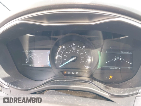 2019 Ford Fusion Hybrid SE with VIN 3FA6P0LU6KR163927, listed as a IAAI auction lot 41834612 with 104,342 mi miles. Bid and sale history available at carsss.com. Image 7.