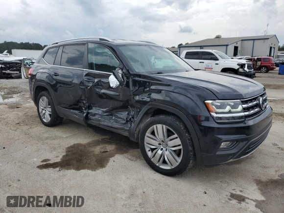 2019 Volkswagen Atlas SE with VIN 1V2WR2CA2KC546430, listed as a Copart auction lot 54391785 with 145,839 mi miles and Salvage title. Bid and sale history available at DreamBid. Image 4.
