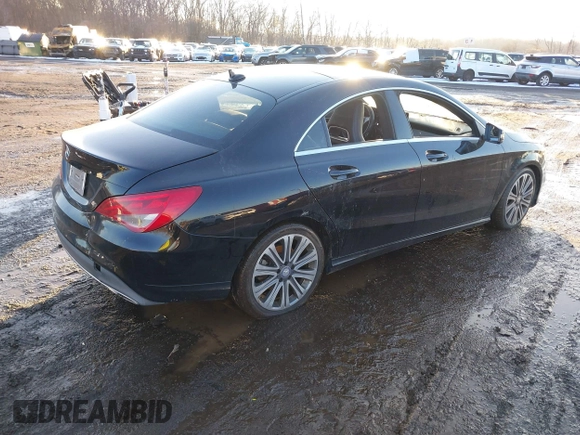 2017 Mercedes-Benz CLA with VIN WDDSJ4EB9HN455067, listed as a IAAI auction lot 41188890 with 1 mi miles. Bid and sale history available at carsss.com. Image 4.