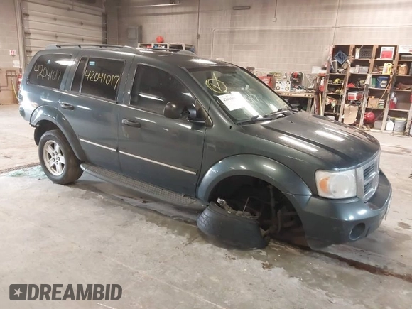 2008 Dodge Durango SLT with VIN 1D8HD48208F149247, listed as a IAAI auction lot 42041017 with 209,946 mi miles and . Bid and sale history available at DreamBid. Image 1.