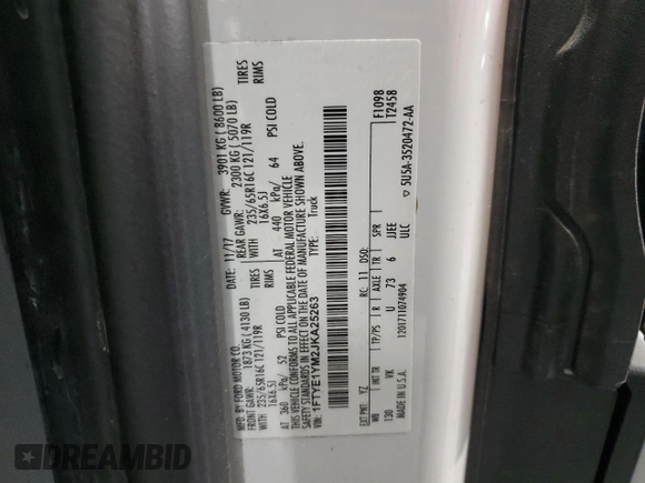 2018 Ford Transit с VIN 1FTYE1YM2JKA25263, выставлен на аукционе Copart как лот 42931795 с пробегом 248 285 миль миль и Чистый • Clean title. История ставок и продаж доступна на DreamBid. Изображение 13.