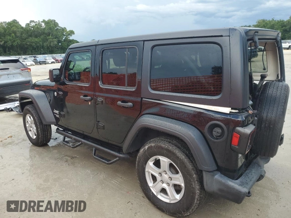 2019 Jeep Wrangler Unlimited Sport S with VIN 1C4HJXDG4KW641619, listed as a Copart auction lot 62551685 with 69,731 mi miles and Non repairable. Bid and sale history available at DreamBid. Image 2.