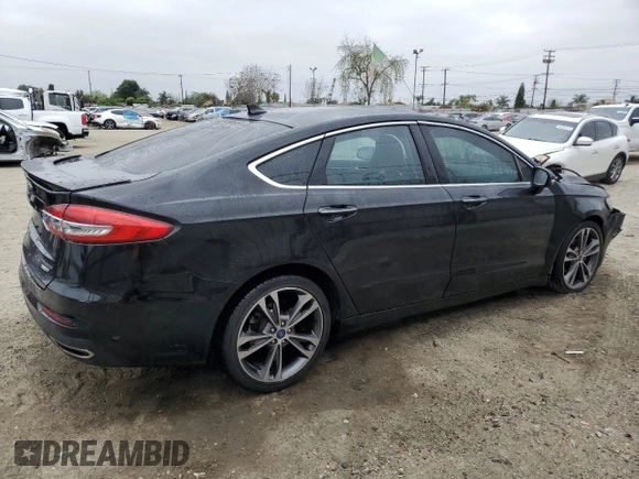 2019 Ford Fusion Titanium with VIN 3FA6P0K97KR254492, listed as a Copart auction lot 54978445 with 99,278 mi miles and Salvage title. Bid and sale history available at DreamBid. Image 3.