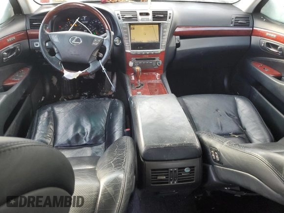 2011 Lexus LS 460 with VIN JTHCL5EF6B5009224, listed as a Copart auction lot 45696945 with 181,686 mi miles and Salvage title. Bid and sale history available at DreamBid. Image 8.