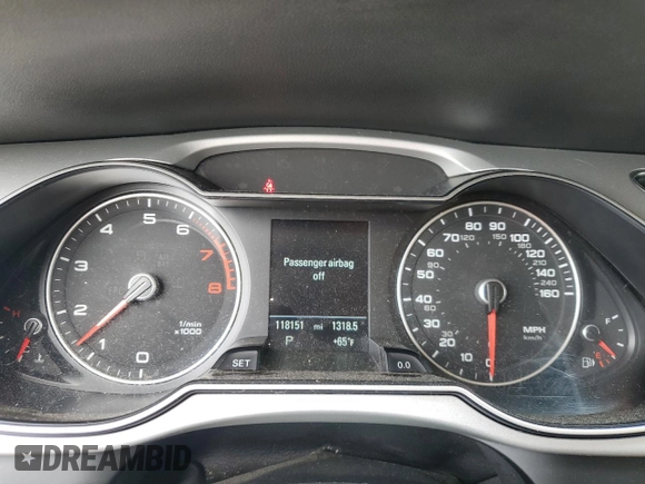2015 Audi A4 Premium Plus with VIN WAUFFAFL9FN043440, listed as a Copart auction lot 46427395 with 118,151 mi miles and Salvage Title. Bid and sale history available at carsss.com. Image 9.