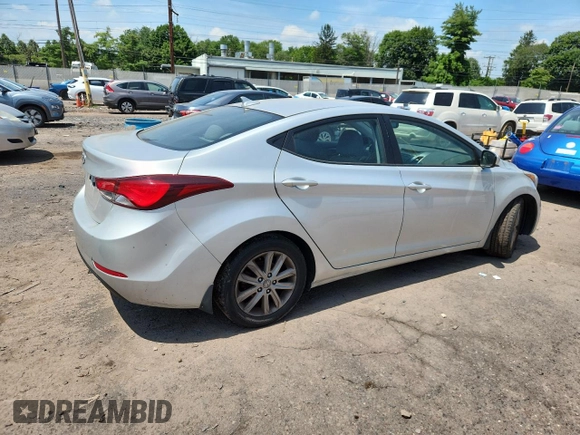 2015 Hyundai Elantra SE with VIN 5NPDH4AE8FH558895, listed as a Copart auction lot 63580425 with 106,504 mi miles and Salvage title. Bid and sale history available at DreamBid. Image 3.