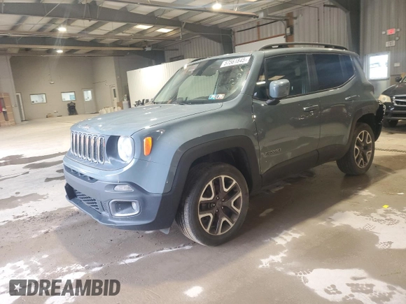 2017 Jeep Renegade Latitude with VIN ZACCJBBB5HPE48244, listed as a Copart auction lot 57561845 with 100,927 mi miles and Salvage title. Bid and sale history available at DreamBid. Image 1.