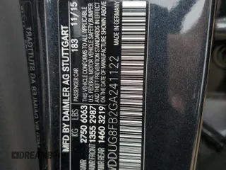 2016 Mercedes-Benz S 550 z VIN WDDUG8FB2GA241122, wystawiony jako Copart lot #59210215 z przebiegiem 66 907 mil mil oraz Szkoda całkowita • Salvage title. Historia ofert i sprzedaży dostępna na DreamBid. Obrazek 12.