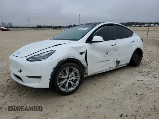 2021 Tesla Model Y Standard Range with VIN 5YJYGDED0MF111320, listed as a Copart auction lot 83498584 with Not Provided miles and Salvage Title. Bid and sale history available at carsss.com. Image 1.
