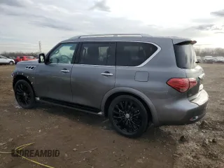 2016 Infiniti QX80 with VIN JN8AZ2NE6G9124049, listed as a Copart auction lot 50209445 with 142,449 mi miles and Salvage Title. Bid and sale history available at carsss.com. Image 2.