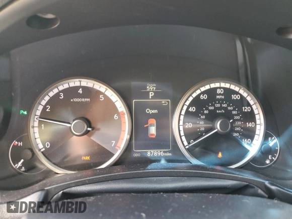 2017 Lexus NX 200t with VIN JTJBARBZ8H2096219, listed as a Copart auction lot 56191225 with 87,896 mi miles and Salvage title. Bid and sale history available at DreamBid. Image 9.