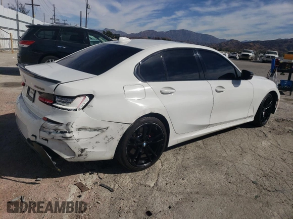2021 BMW 3 Series M340i with VIN 3MW5U7J02M8B87249, listed as a Copart auction lot 79577354 with 43,373 mi miles and Salvage Title. Bid and sale history available at carsss.com. Image 3.
