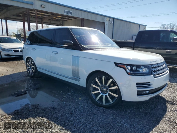 2016 Land Rover Range Rover with VIN SALGV3EF9GA314225, listed as a Copart auction lot 43472525 with 130,334 mi miles and Salvage Title. Bid and sale history available at DreamBid. Image 4.
