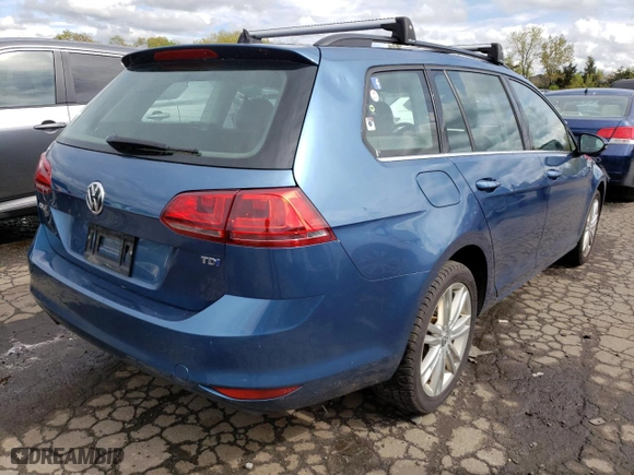 2015 Volkswagen Golf SportWagen TDI SE with VIN 3VWCA7AU4FM504073, listed as a Copart auction lot 50621103 with 122,781 mi miles. Bid and sale history available at carsss.com. Image 3.