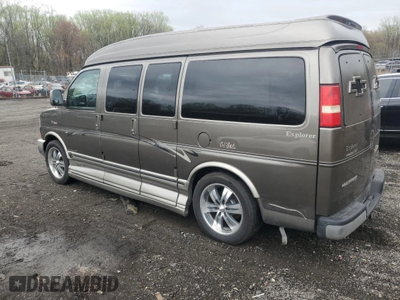 2005 Chevrolet Express Cargo Van YF7 Upfitter with VIN 1GBFG15T051168404, listed as a Copart auction lot 51548585 with 194,624 mi miles and Salvage Title. Bid and sale history available at carsss.com. Image 2.