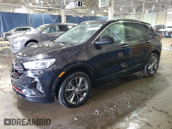 2021 Buick Encore GX Essence with VIN KL4MMFSL0MB089668, listed as a Copart auction lot 44696765 with 47,859 mi miles and Salvage title. Bid and sale history available at DreamBid. Image 1.