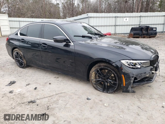 2019 BMW 3 Series 330i xDrive with VIN WBA5R7C53KFH26429, listed as a Copart auction lot 48379825 with 52,536 mi miles and Salvage title. Bid and sale history available at DreamBid. Image 4.