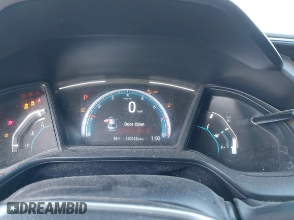2019 Honda Civic Sedan LX with VIN 2HGFC2F66KH550182, listed as a IAAI auction lot 41861965 with 160,344 mi miles. Bid and sale history available at carsss.com. Image 7.