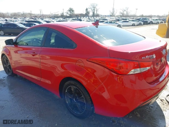2013 Hyundai Elantra Coupe GS with VIN KMHDH6AE7DU010199, listed as a IAAI auction lot 41756810 with 122,158 mi miles. Bid and sale history available at carsss.com. Image 3.