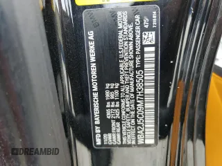 2021 BMW 2 Series M240i with VIN WBA2J5C09M7H38505, listed as a Copart auction lot 72758454 with 23,360 mi miles and Salvage Title. Bid and sale history available at carsss.com. Image 12.