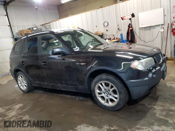 2004 BMW X3 2.5i with VIN WBXPA73484WC42708, listed as a Copart auction lot 50508095 with 262,417 mi miles and Salvage Title. Bid and sale history available at DreamBid. Image 4.
