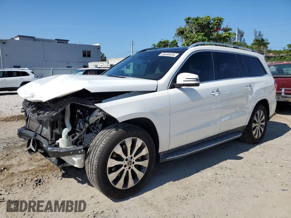 2019 Mercedes-Benz GLS 450 with VIN 4JGDF6EE8KB227057, listed as a Copart auction lot 56488054 with 57,254 mi miles and . Bid and sale history available at DreamBid. Image 1.