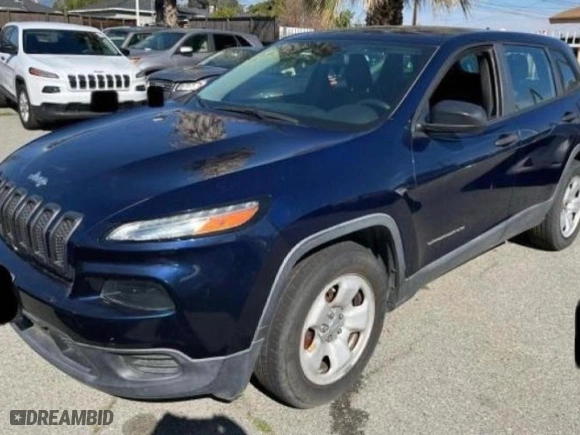 2014 Jeep Cherokee Sport with VIN 1C4PJLAB1EW131620, listed as a Copart auction lot 52456135 with 1 mi miles and Clean Title. Bid and sale history available at carsss.com. Image 2.