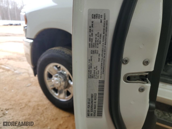 2022 Ram 2500 Tradesman with VIN 3C6UR5HJ2NG379837, listed as a Copart auction lot 44196985 with 87,254 mi miles and Salvage Title. Bid and sale history available at carsss.com. Image 12.