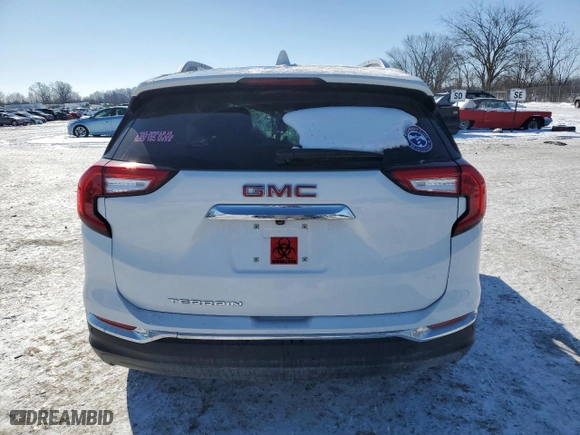 2022 GMC Terrain SLT with VIN 3GKALPEV5NL222881, listed as a Copart auction lot 45683115 with 0 mi miles and Salvage Title. Bid and sale history available at carsss.com. Image 6.