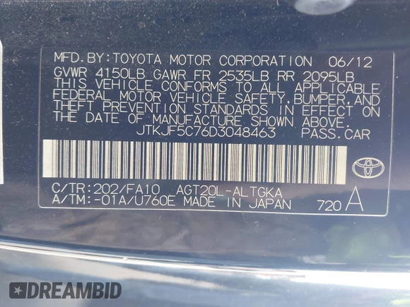2013 Scion tC z VIN JTKJF5C76D3048463, wystawiony jako IAAI lot #41972560 z przebiegiem 204 863 mil mil oraz . Historia ofert i sprzedaży dostępna na DreamBid. Obrazek 9.