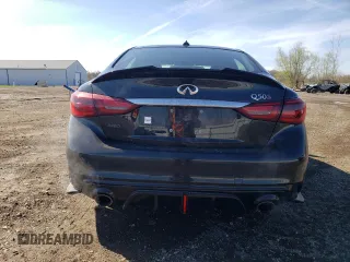 2020 Infiniti Q50 Red Sport 400 with VIN JN1FV7AR3LM660650, listed as a Copart auction lot 52442505 with 27,716 mi miles and Clean Title. Bid and sale history available at carsss.com. Image 6.