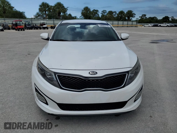 2015 Kia Optima LX with VIN 5XXGM4A7XFG448582, listed as a Copart auction lot 58603735 with 137,656 mi miles and Salvage title. Bid and sale history available at DreamBid. Image 5.