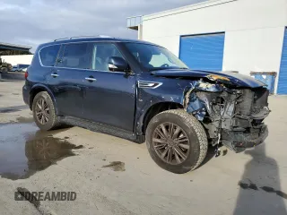 2020 Infiniti QX80 LUXE with VIN JN8AZ2NF8L9704860, listed as a Copart auction lot 39139294 with 77,708 mi miles. Bid and sale history available at carsss.com. Image 4.