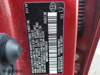 2019 Toyota C-HR XLE with VIN NMTKHMBX7KR086540, listed as a Copart auction lot 85654244 with 15,810 mi miles and Non Repairable. Bid and sale history available at carsss.com. Image 12.