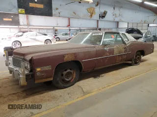 1975 Cadillac Eldorado z VIN 6L47S5Q416713, wystawiony jako Copart lot #86305874 z przebiegiem 71 586 mil mil oraz Czysty tytuł • Clean title. Historia ofert i sprzedaży dostępna na DreamBid. Obrazek 1.