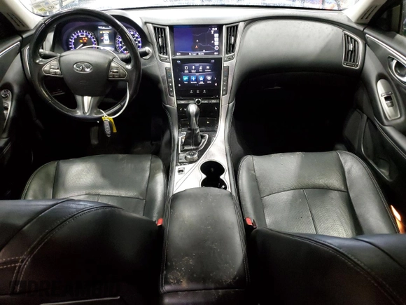 2015 Infiniti Q50 Premium with VIN JN1BV7AP3FM336311, listed as a Copart auction lot 56193875 with 110,984 mi miles and Salvage title. Bid and sale history available at DreamBid. Image 8.