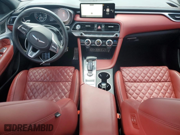 2023 Genesis G70 3.3T with VIN KMTG54TE9PU104764, listed as a Copart auction lot 66614024 with 36,983 mi miles and Salvage Title. Bid and sale history available at carsss.com. Image 8.