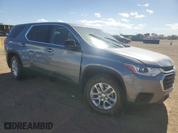 2020 Chevrolet Traverse LS with VIN 1GNERFKW0LJ319985, listed as a Copart auction lot 47055515 with 49,259 mi miles and Salvage title. Bid and sale history available at DreamBid. Image 4.